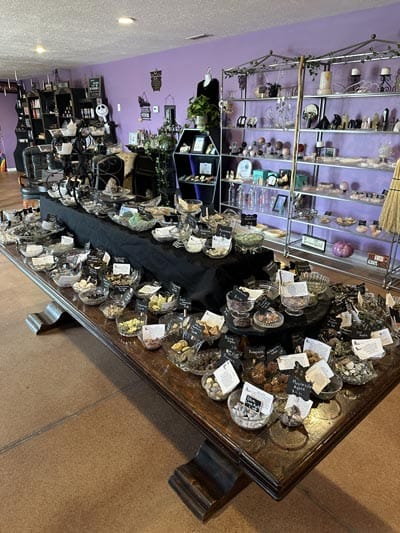 inside-mystic-frog the inside of a local metaphysical shop, the mystic frog